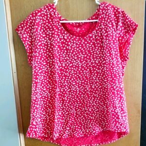 Gap Factory red floral short sleeved t-shirt XL